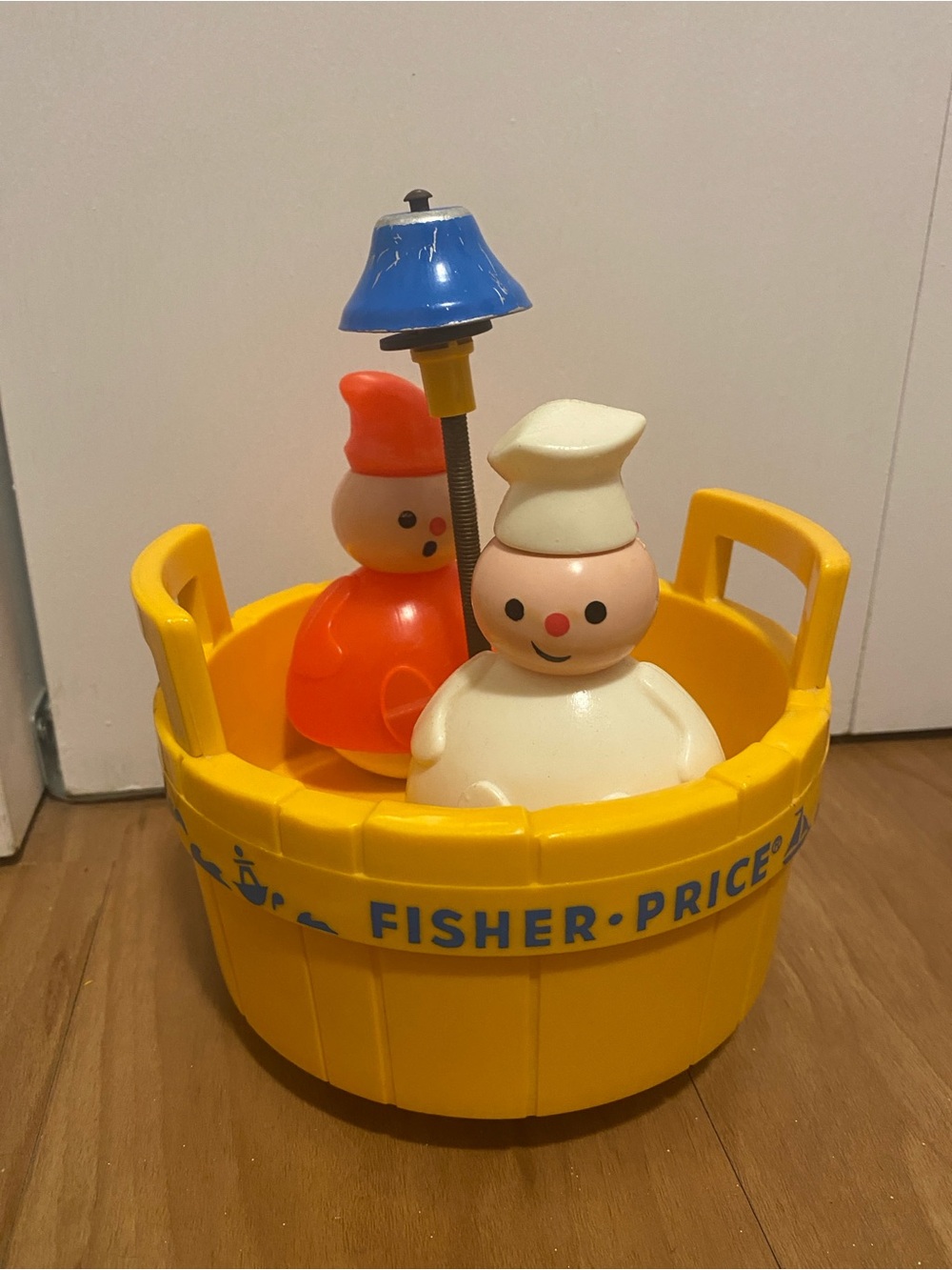 1970 Fisher Price Rub a Dub Three Men in a Tub Weeble Wobble Toys